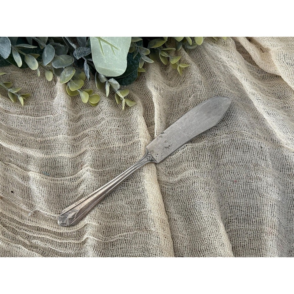 Butter Knife R.C. Co Metro plate Metropolitan flat master silverplate‎ vintage